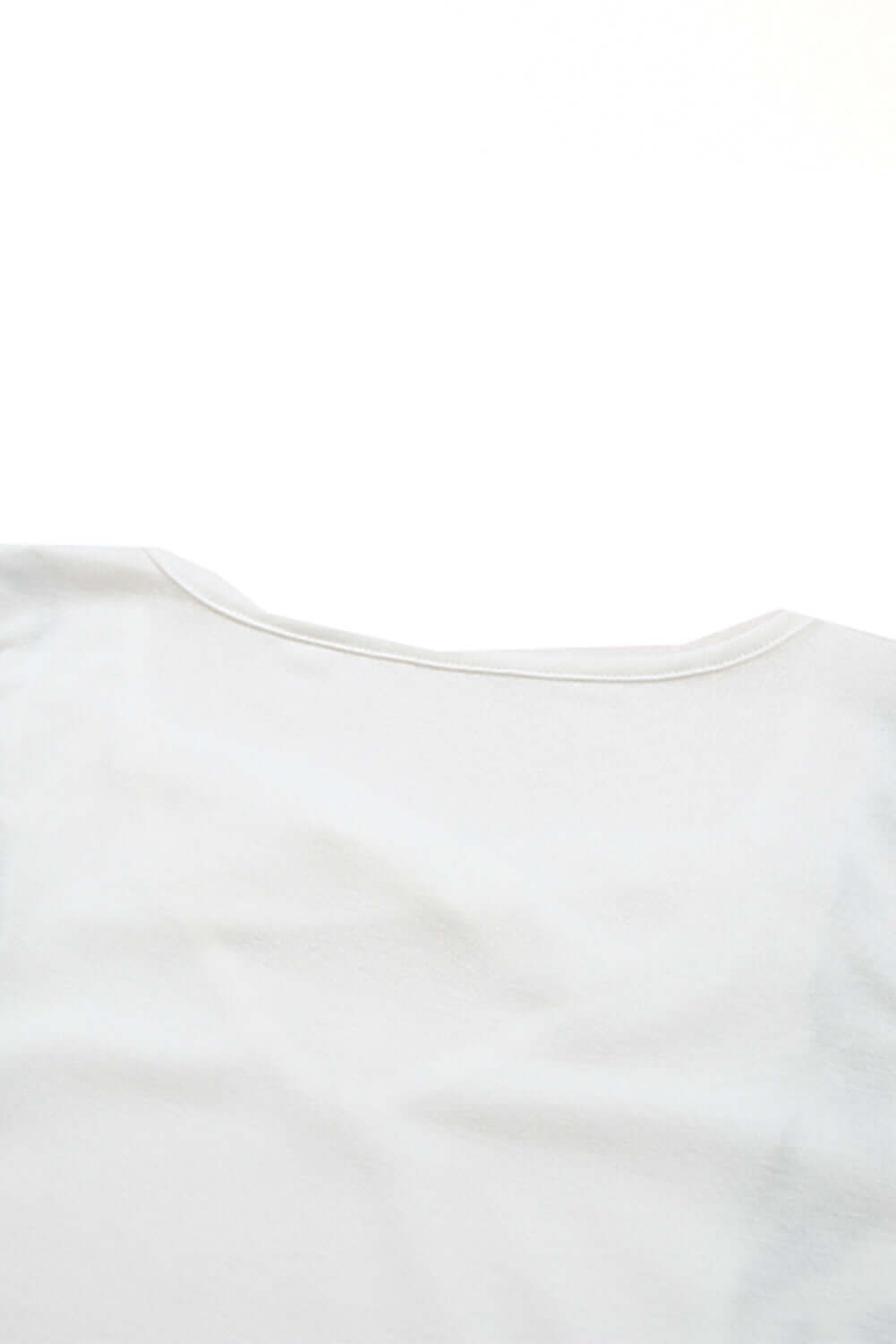 Back view of a simple white tank top, showcasing a clean design and smooth fabric texture.