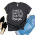 Fueled by Coffee and Country Music t-shirt on a stylish outfit with jeans and black flats, perfect for coffee lovers and music fans.