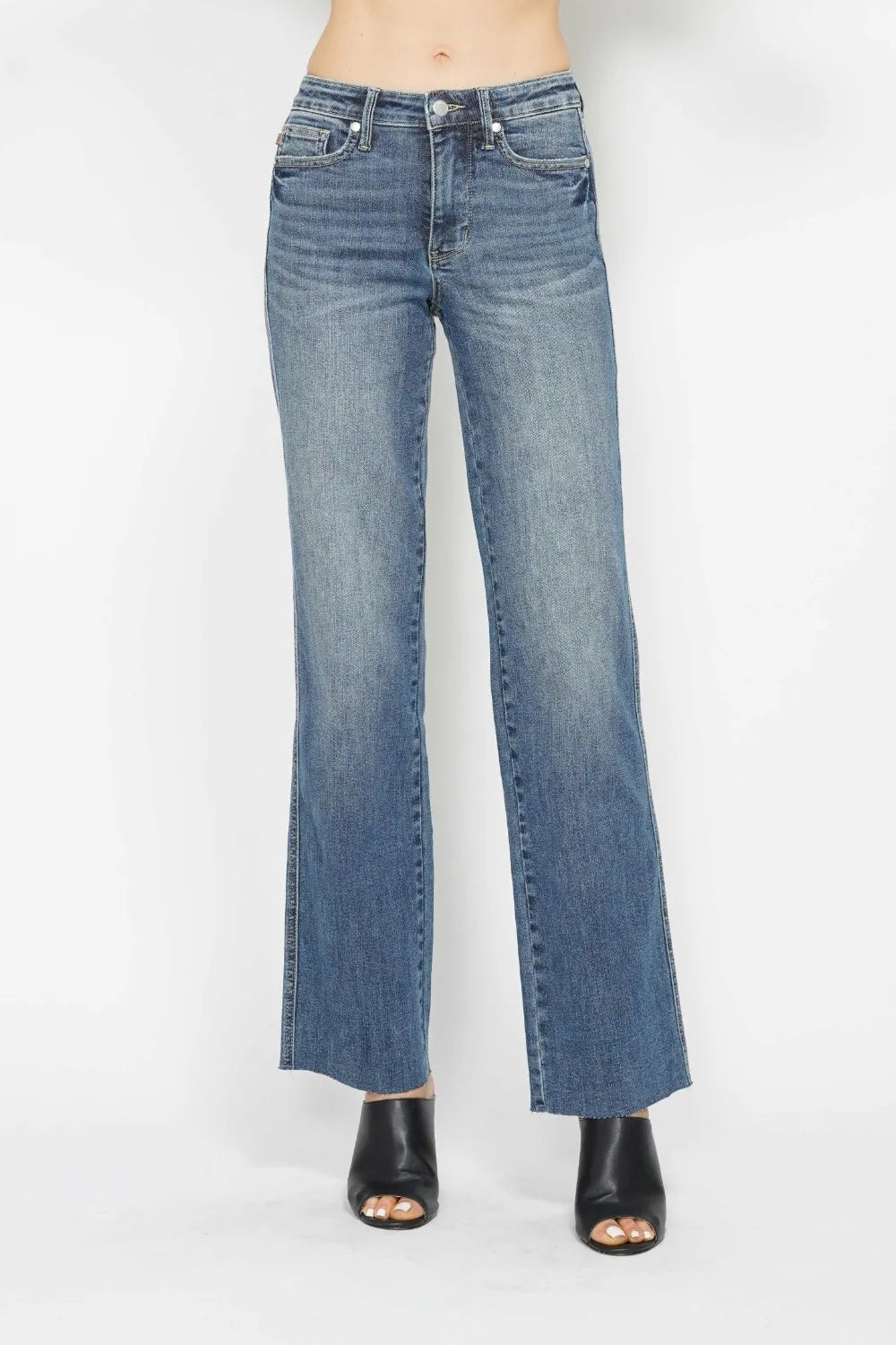 Judy Blue mid-rise tummy control straight jeans