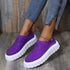 2022 Bling Bling female mesh platform shoes in vibrant purple, stylish and comfortable for every occasion.