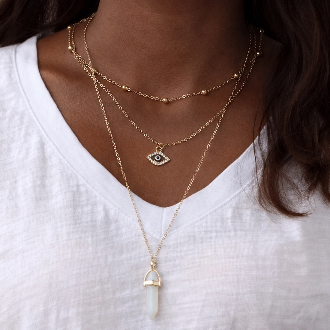 All Seeing Eye Multilayer Necklace