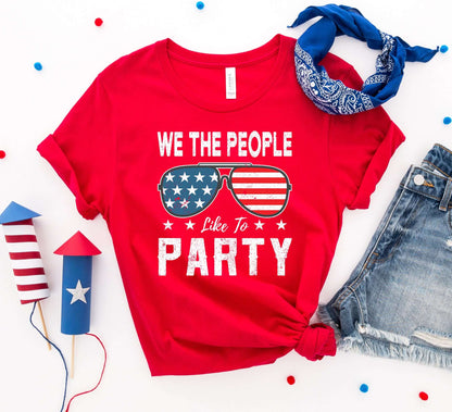 Red T-shirt featuring &