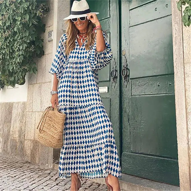 Boho Chic with Our Elegant Puff Sleeve Dress