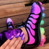 Colorful running sneakers with gradient design, perfect for fitness and stylish workouts.